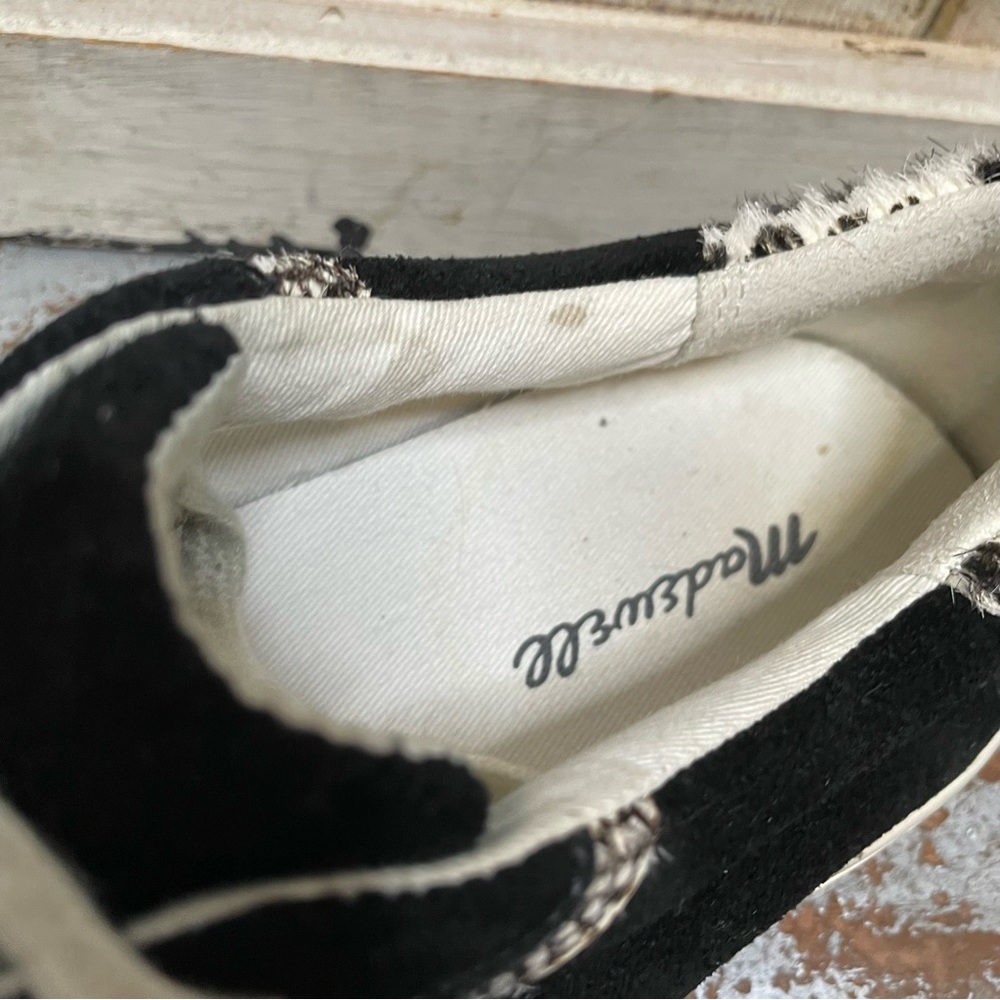 Madewell Sidewalk Low Top Sneakers in Suede and Spot Calf Hair - Picture 12 of 16
